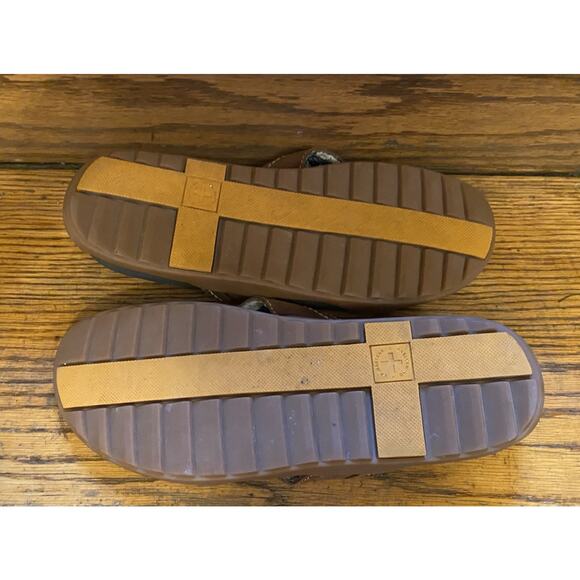 Dr Martens Brown Leather Flip Sandals Mens Shoes 13 - Picture 7 of 9